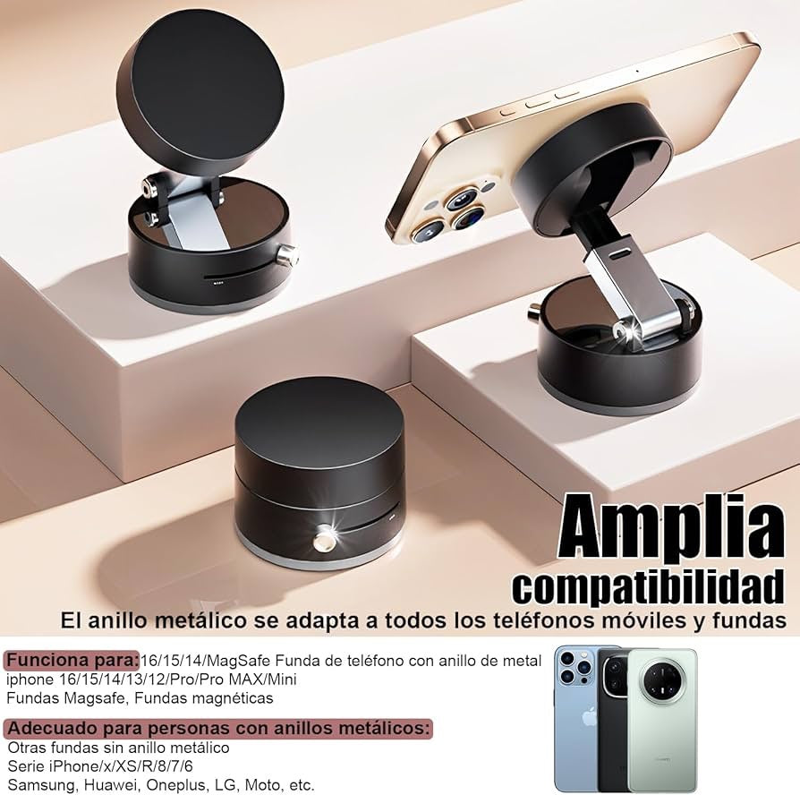 SOPORTE MAGNETICO CELULAR CON VENTOSA