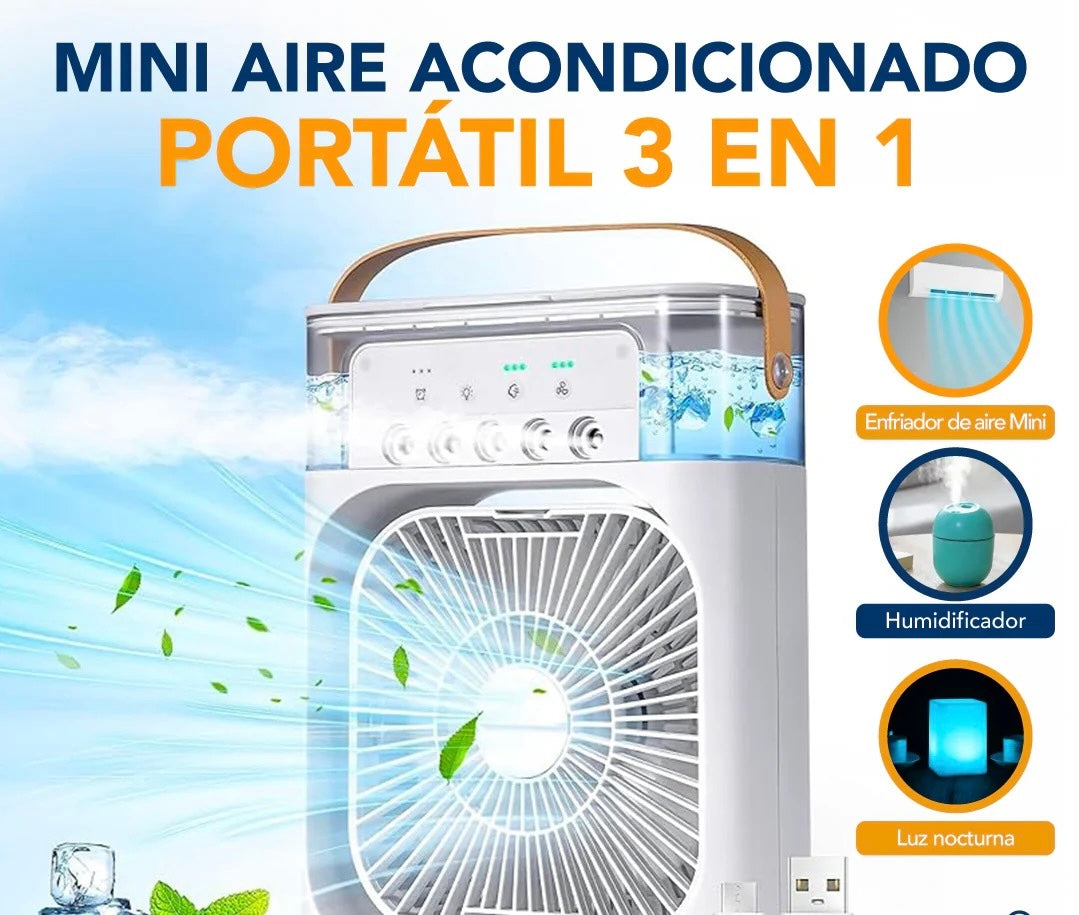 MINI AIRE ACONDICIONADO PORTATIL 3 EN 1